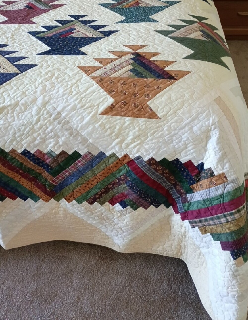 Designer Multi-Color Queen Quilt - Picture 3 of 5